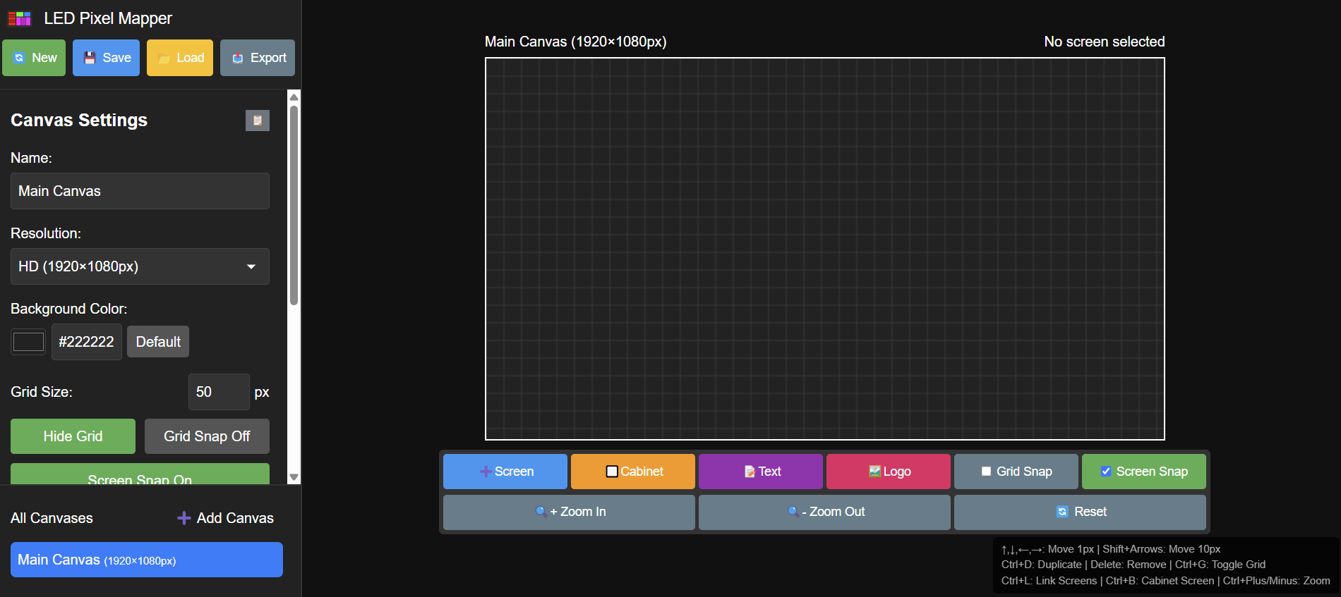 LED Pixel Mapper interface overview