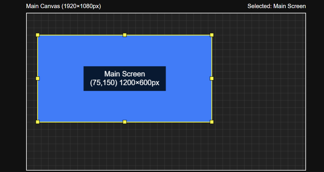 Screen resize handles